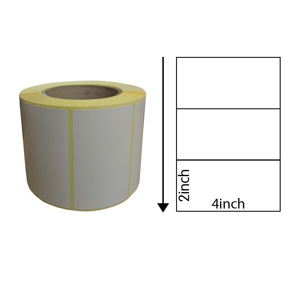 4 x 2 Inch Direct Thermal Labels (1,000 Labels) - Removable Adhesive
