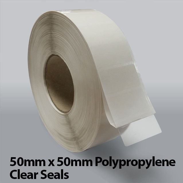 50mm x 50mm Polypropylene Clear Seals (10,000)