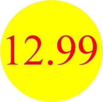 12.99 Promotional Label - Qty 1,000