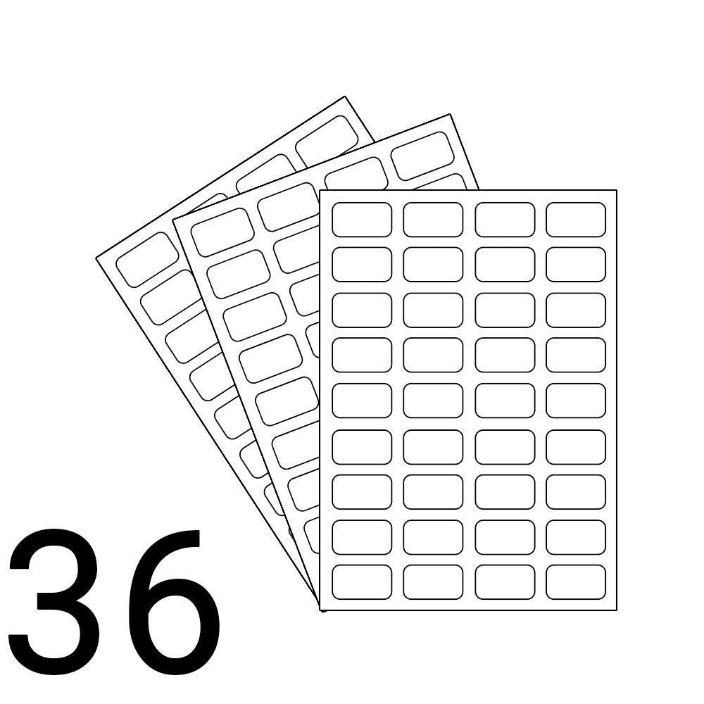 A4 Laser Sheet - 36 Labels Per Sheet