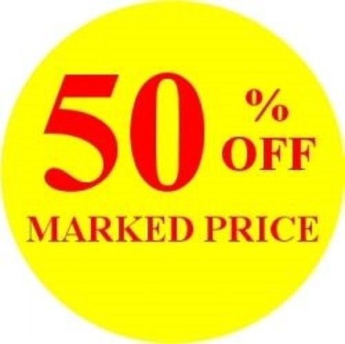 50% Off Promotional Label - Qty 1,000