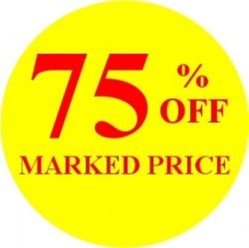 75% Off Promotional Label - Qty 1,000