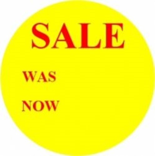 Sale - Was/Now Promotional Label - Qty 1,000